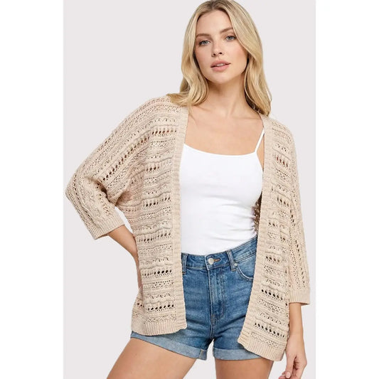 Crochet Like Sweater Cardigan By Staccato