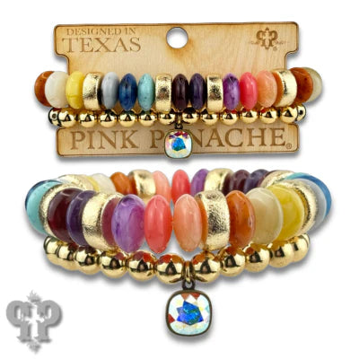 Bright Saucer Stretchy Bracelet Set