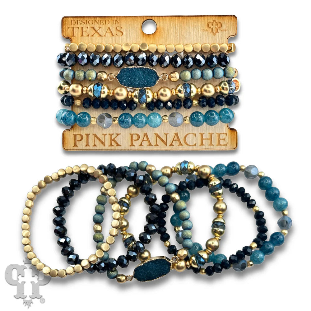 Bracelet Stack with Druzy Stone Details