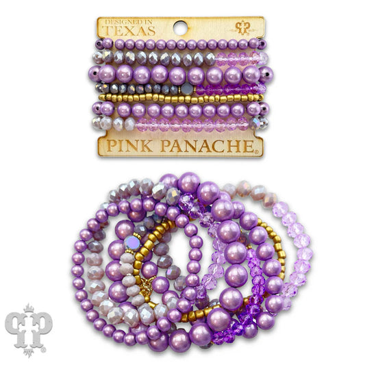 Shiny Strand Multi Stretch Bracelet Stack