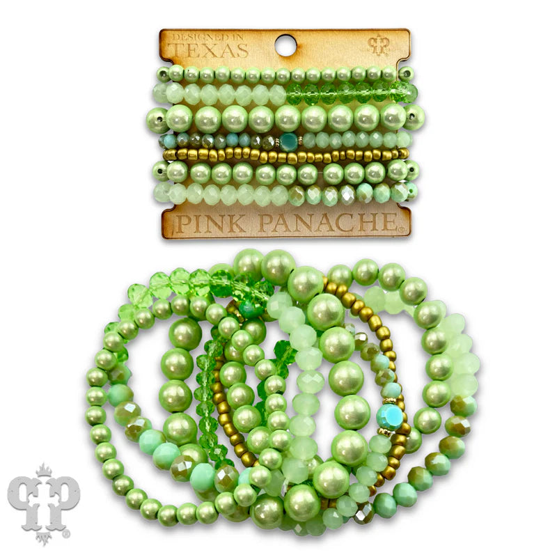 Shiny Strand Multi Stretch Bracelet Stack