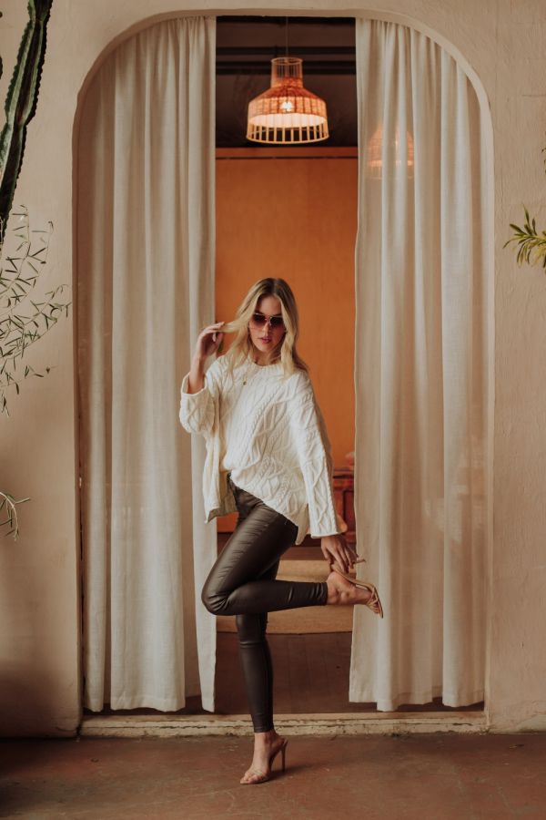 Swing Boho Cable Sweater