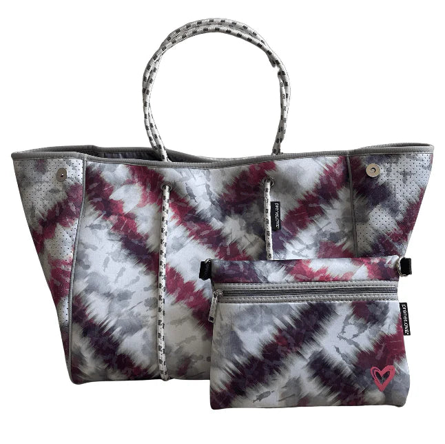 Neoprene Tote Bag and Matching Wristlet