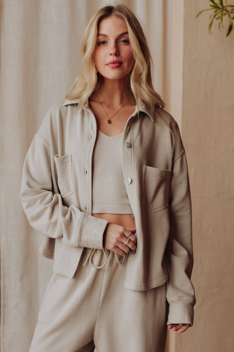 Soft Brushed Button Up Shirt Mid Hip (Multiple Options)