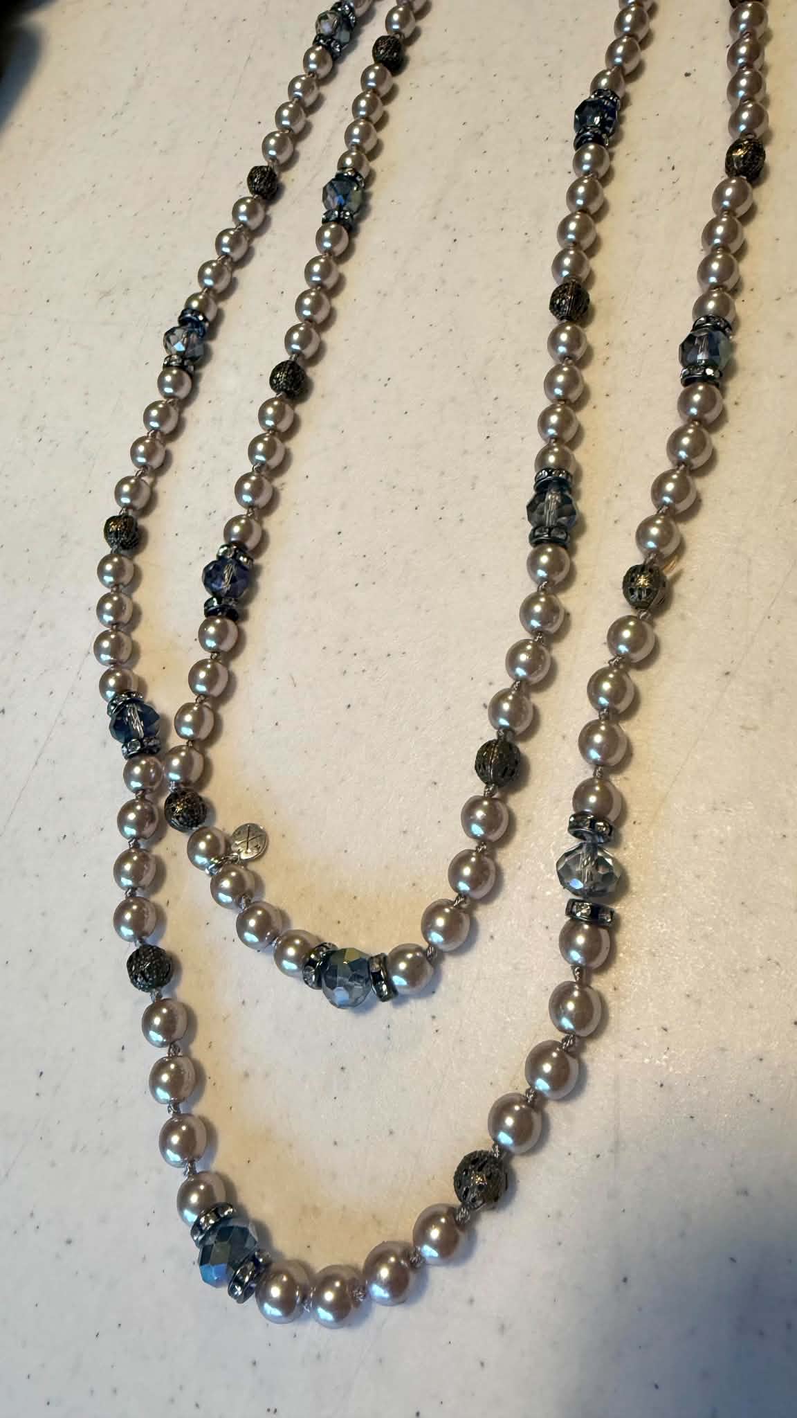 Long and Double Me Pearl Necklace from Lost and Found
