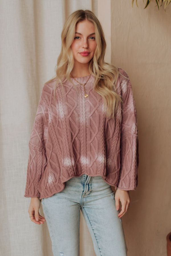 Swing Boho Cable Sweater