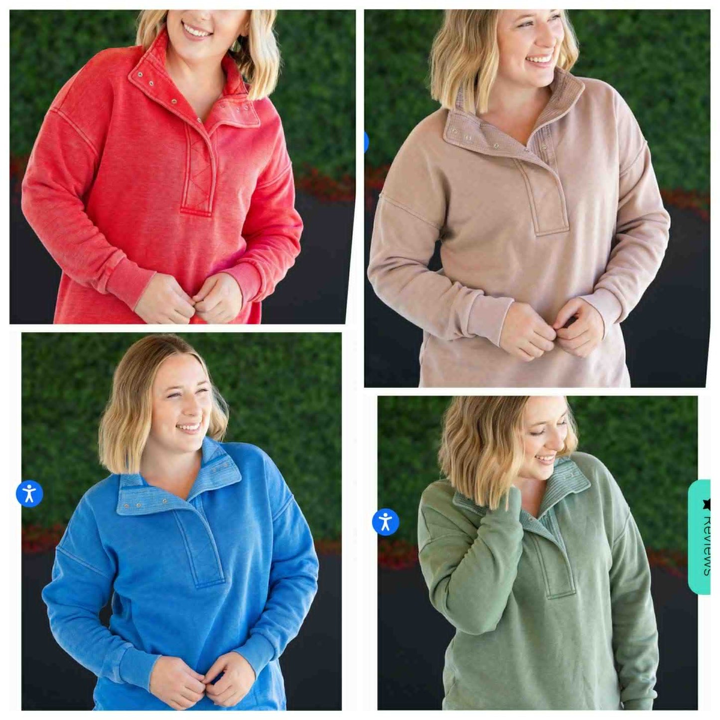 Jesse Vintage Wash Snap Pullover