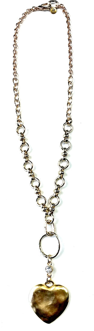 Heart Gold Lariat Layering Necklace by Lost and Found