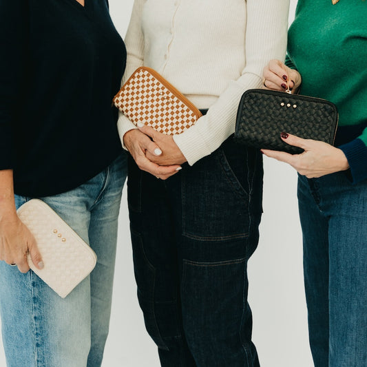 Lenni Large Zip Woven Wallet, Multiple Options