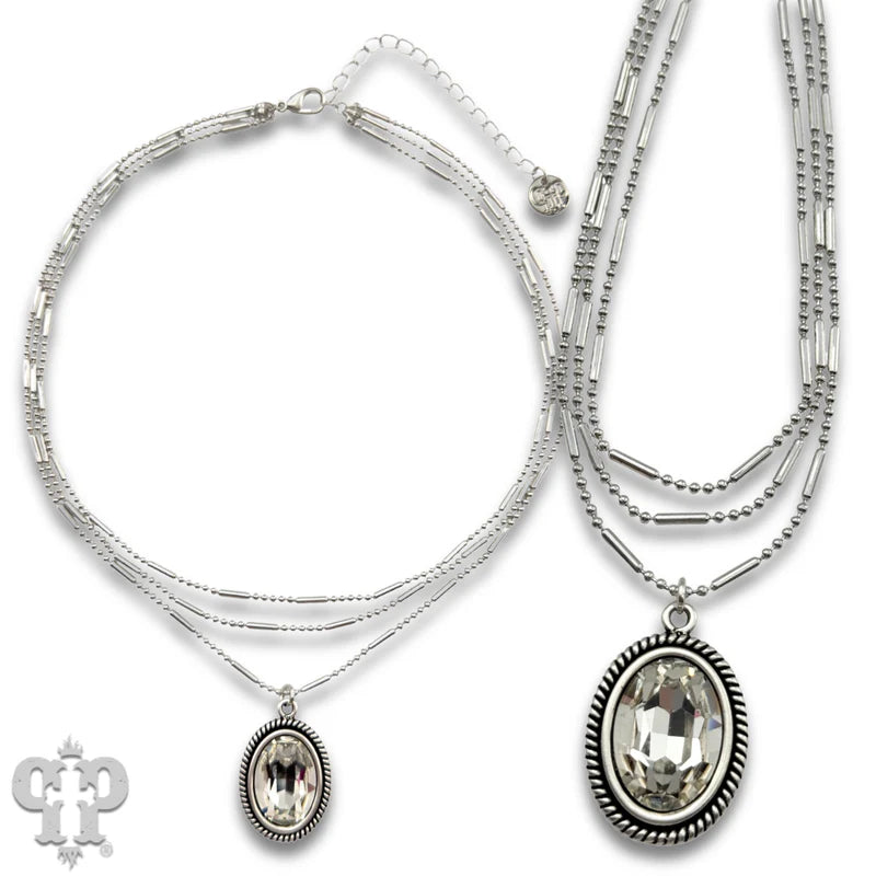 Layered Chain with Pendant Necklace from Pink Panache