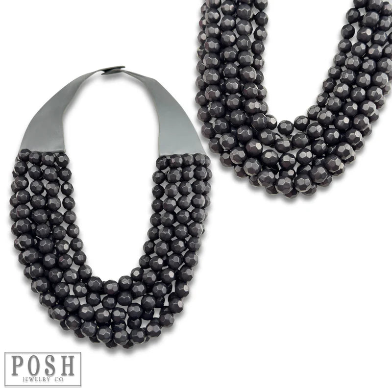 Multi Strand Magnetic Clasp Necklace