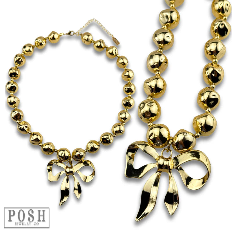 Bow Statement Necklace