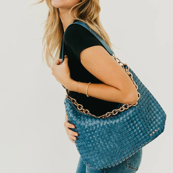Slouchy Woven Shoulder Handbag, Multiple Choices