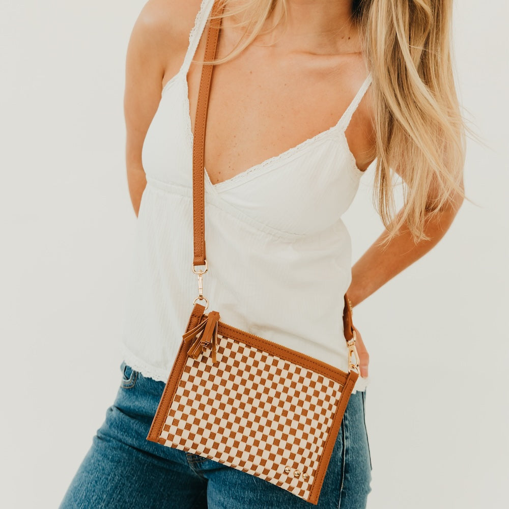 Veda Woven Crossbody and Clutch Bag, Multiple Choices
