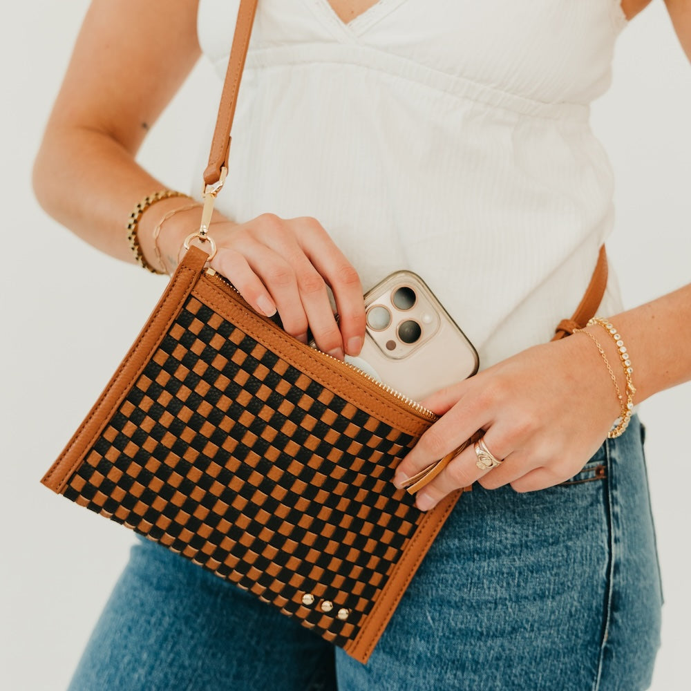 Veda Woven Crossbody and Clutch Bag, Multiple Choices